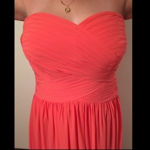 Coral bridesmaid dress